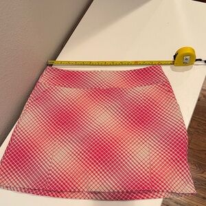 Nike Pink and White Mini golf tennis Skirt Skort plaid Sz 6 Medium